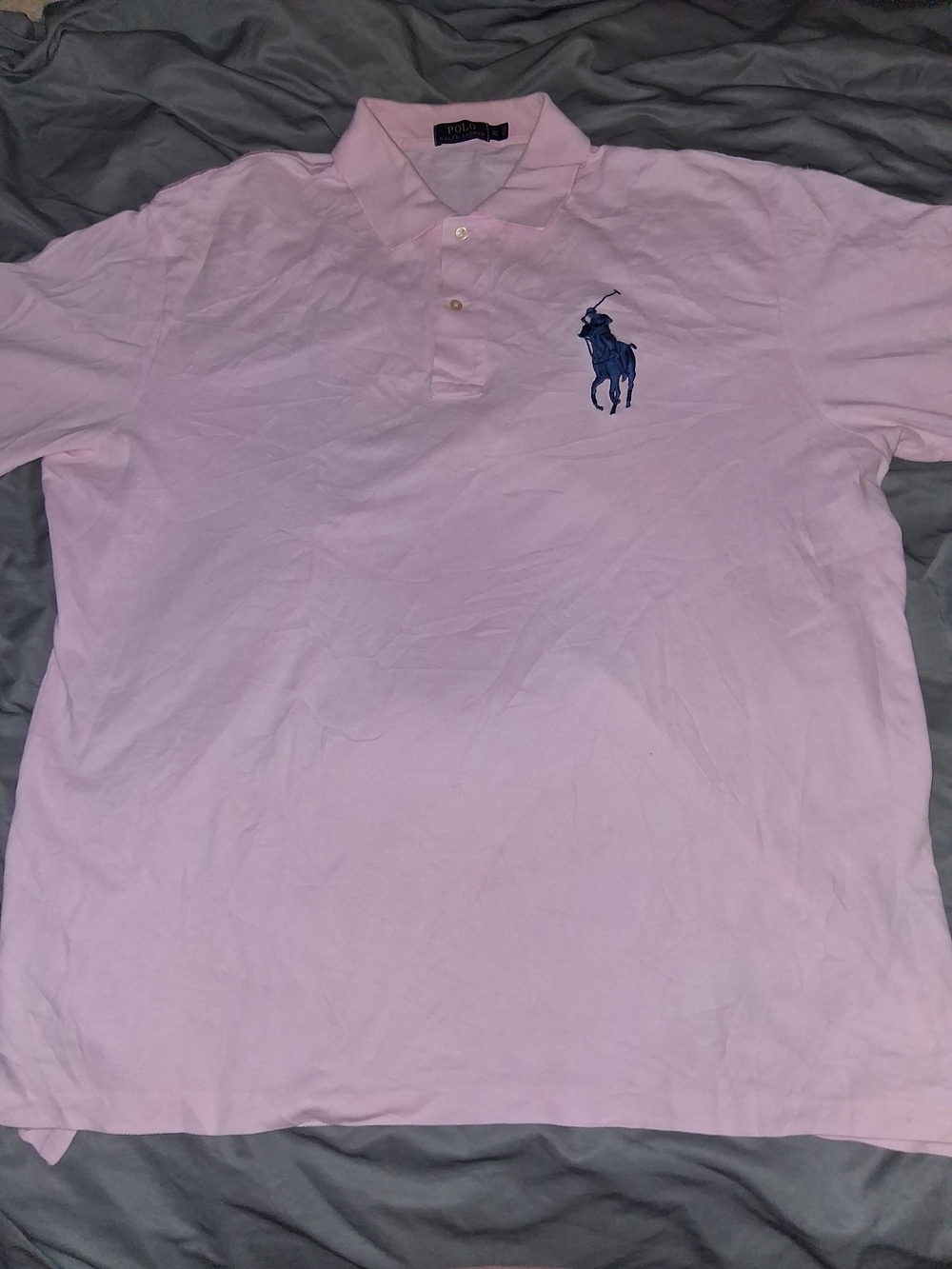 Ralph Lauren Light Pink Polo with Navy Pony